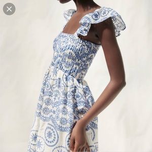 Zara Openwork Embroidered Dress